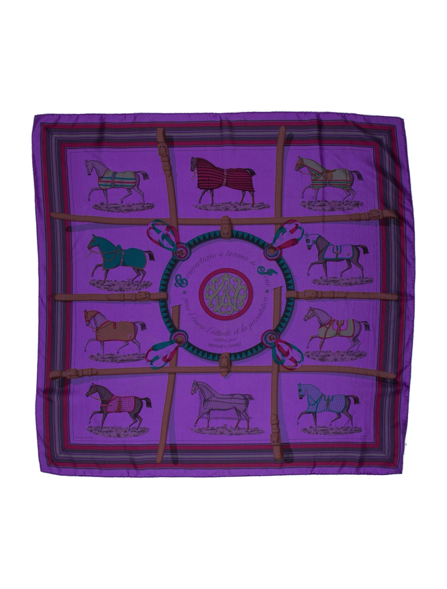 Hermès Couvertures et Tenues de Jour Dip Dye Silk Scarf